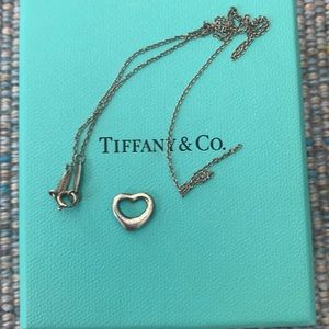 Tiffany open heart pendant